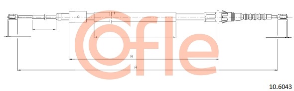 COFLE CFE10.6043 huzal, rögzítőfék