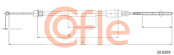 COFLE CFE10.6203 huzal, rögzítőfék