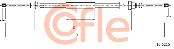 COFLE CFE10.6215 huzal, rögzítőfék