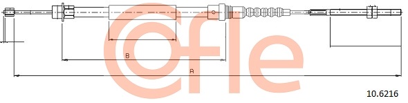 COFLE 10.6216 CO Kézifék bowden, kézifék kötél