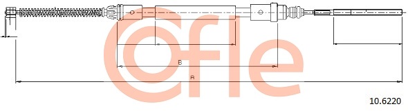 COFLE COF 10.6220 Kézifék bowden, kézifék kötél