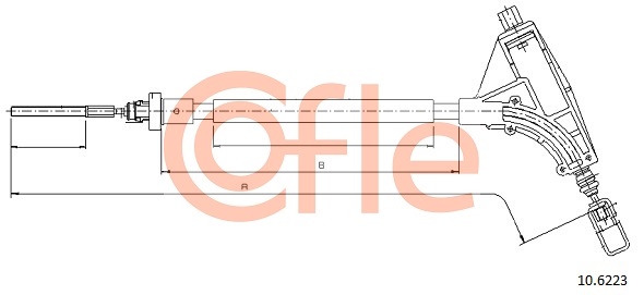 COFLE 1004038828 10.6223 CO - huzal, rögzítőfék