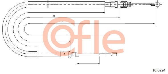 COFLE CFE10.6224 huzal, rögzítőfék