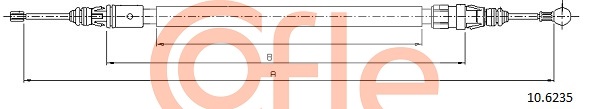 COFLE COF 10.6235 Kézifék bowden, kézifék kötél