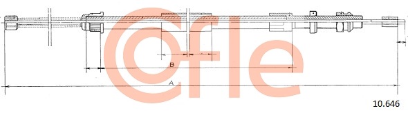 COFLE BV 10.646 Kézifék bowden, kézifék kötél
