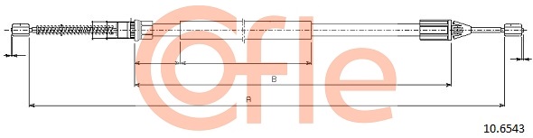 COFLE 1000844531 10.6543 CO - huzal, rögzítőfék
