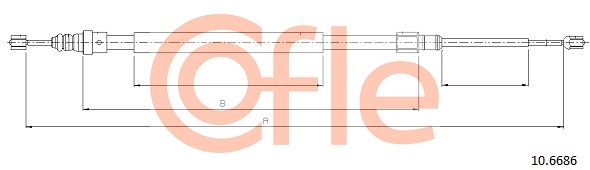 COFLE CFE10.6686 huzal, rögzítőfék