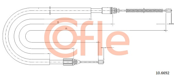 COFLE CFE10.6692 huzal, rögzítőfék