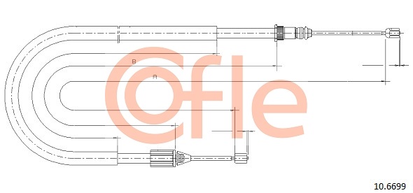 COFLE CFE10.6699 huzal, rögzítőfék