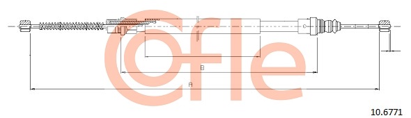 COFLE COF 10.6771 Kézifék bowden, kézifék kötél