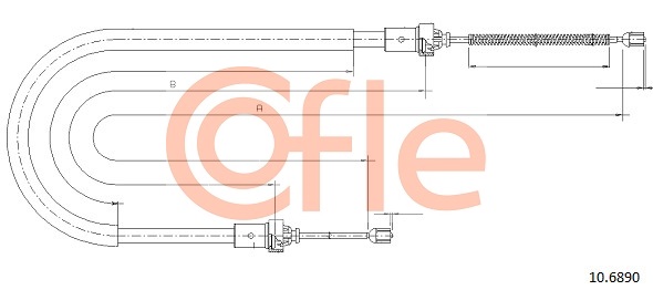 COFLE CFE10.6890 huzal, rögzítőfék