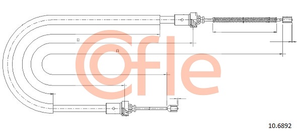COFLE 223 984 10.6892 - Kézifék bowden, kézifék kötél