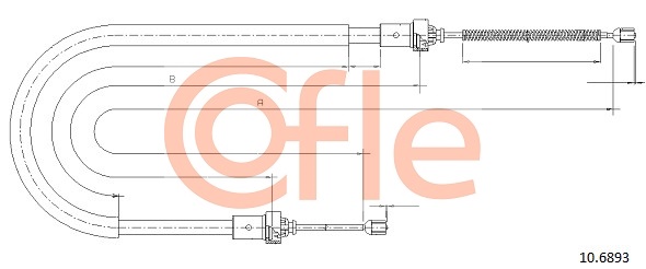 COFLE 1001057625 10.6893 CO - huzal, rögzítőfék