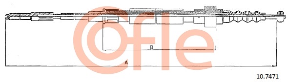 COFLE 1000176412 10.7471 CO - huzal, rögzítőfék