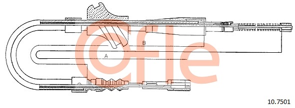 COFLE CFE10.7501 huzal, rögzítőfék