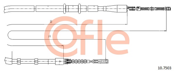 COFLE CFE10.7503 huzal, rögzítőfék