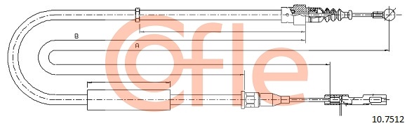 COFLE COF 10.7512 Kézifék bowden, kézifék kötél