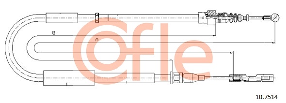 COFLE CFE10.7514 huzal, rögzítőfék