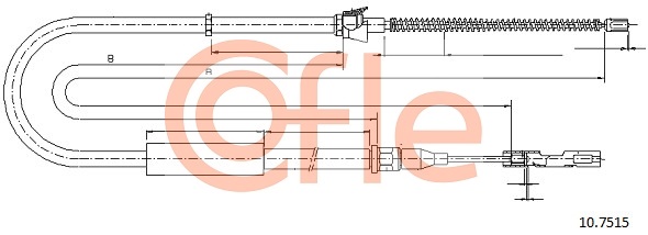 COFLE CFE10.7515 huzal, rögzítőfék