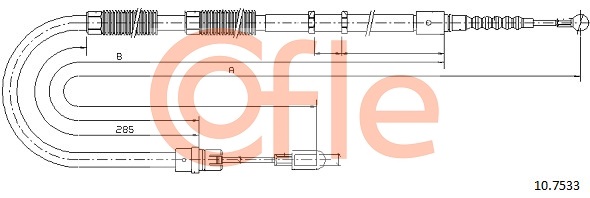 COFLE CFE10.7533 huzal, rögzítőfék