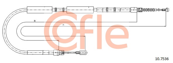 COFLE 92.10.7536 Kézifék bowden, kézifék kötél