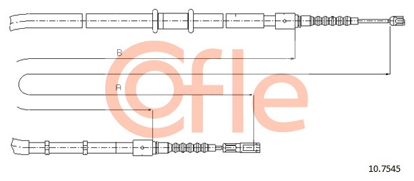 COFLE CFE10.7545 huzal, rögzítőfék