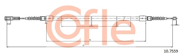 COFLE COF 10.7559 Kézifék bowden, kézifék kötél
