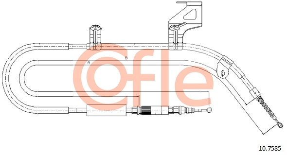 COFLE CFE10.7585 huzal, rögzítőfék