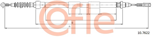 COFLE 92.10.7622 Kézifék bowden, kézifék kötél
