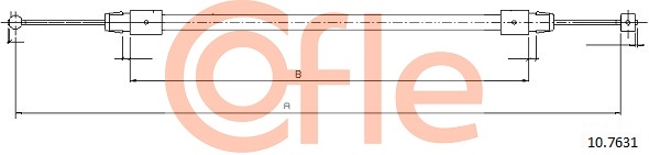 COFLE 225 526 10.7631 - Kézifék bowden, kézifék kötél