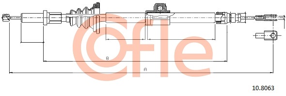 COFLE CFE10.8063 huzal, rögzítőfék