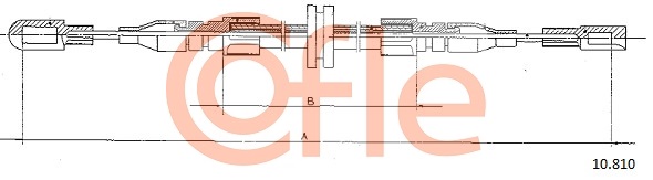 COFLE COF 10.810 Kézifék bowden, kézifék kötél