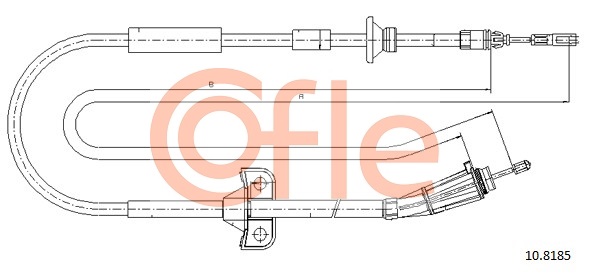 COFLE 92.10.8185 Kézifék bowden, kézifék kötél