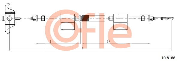 COFLE CFE10.8188 huzal, rögzítőfék