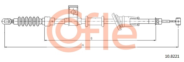 COFLE 92.10.8221 Kézifék bowden, kézifék kötél