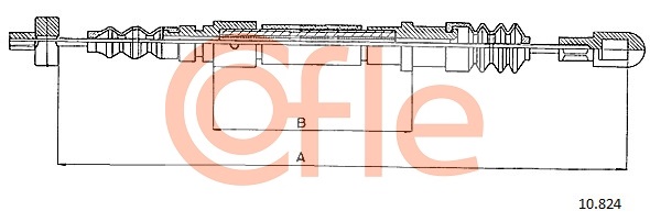 COFLE COF 10.824 Kézifék bowden, kézifék kötél