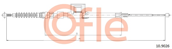 COFLE CFE10.9026 huzal, rögzítőfék