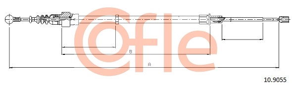 COFLE 232 244 10.9055 - Kézifék bowden, kézifék kötél