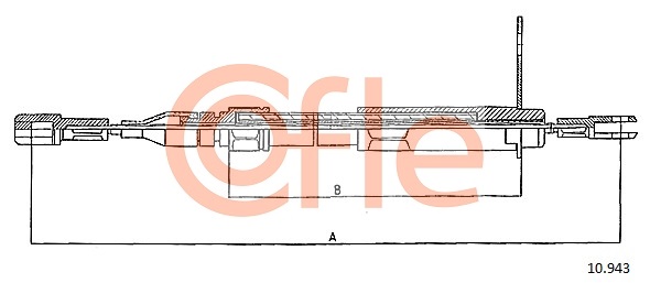 COFLE CFE10.943 huzal, rögzítőfék