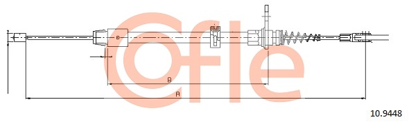 COFLE COF 10.9448 Kézifék bowden, kézifék kötél