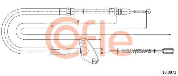 COFLE CFE10.9871 huzal, rögzítőfék