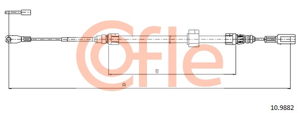 COFLE COF 10.9882 Kézifék bowden, kézifék kötél