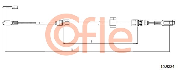 COFLE COF 10.9884 Kézifék bowden, kézifék kötél