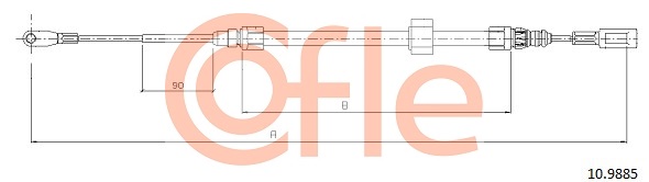 COFLE CFE10.9885 huzal, rögzítőfék