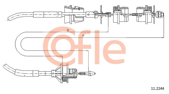 COFLE COF 11.2244 Kuplungkötél, kuplungbowden