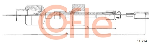 COFLE COF 11.224 Kuplungkötél, kuplungbowden