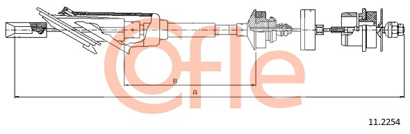 COFLE 92.11.2254 Kuplungkötél, kuplungbowden