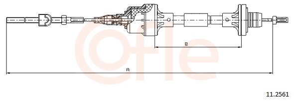 COFLE COF 11.2561 Kuplungkötél, kuplungbowden
