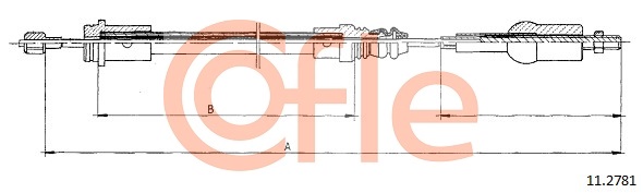 COFLE COF 11.2781 Kuplungkötél, kuplungbowden