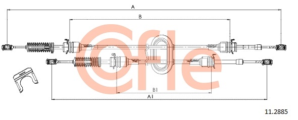COFLE 11.2885 CO Váltóbowden